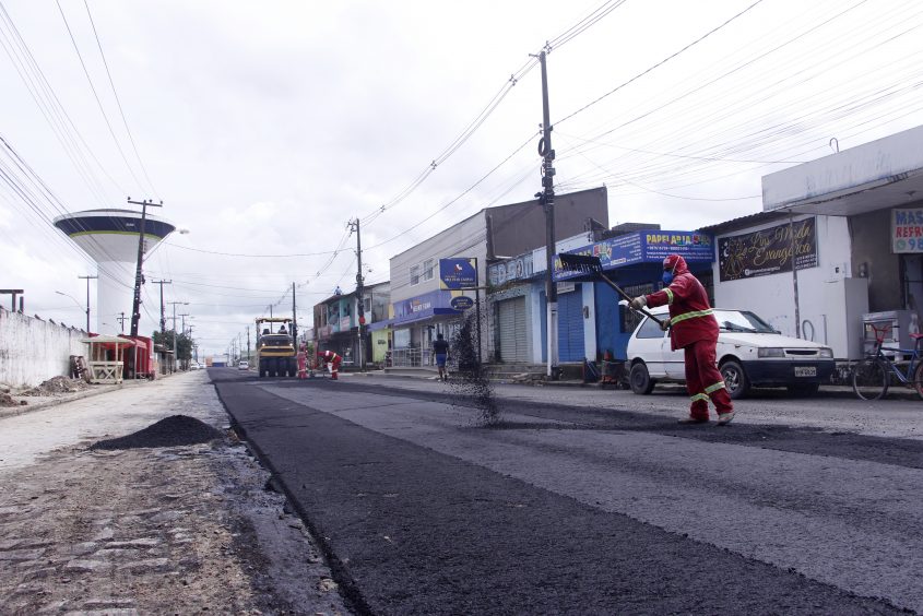 Obra requalifica o acesso de moradores do Conjunto Henrique Hequelman até a Avenida Cachoeira do Meirim. Foto: Wilma Andrade/Ascom Seminfra